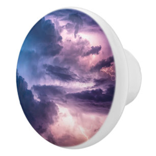 Pomo De Cerámica Cielos tormentosos
