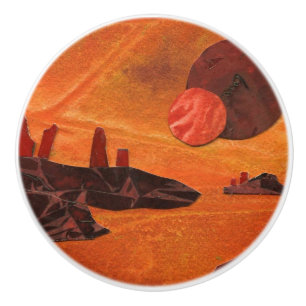Pomo De Cerámica Ciencia ficticia "Mares de fuego" doble sol, mares