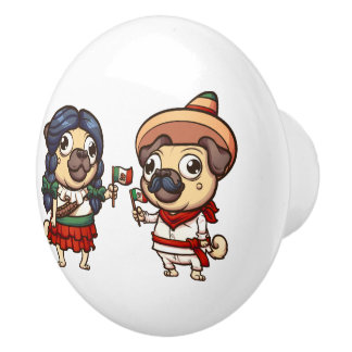 Pomo De Cerámica Cinco De Mayo Tejido