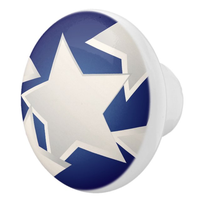 Pomo De Cerámica Cinco estrellas blancas (Derecha)