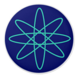 Pomo De Cerámica Cincuenta y tantos años - átomo verde