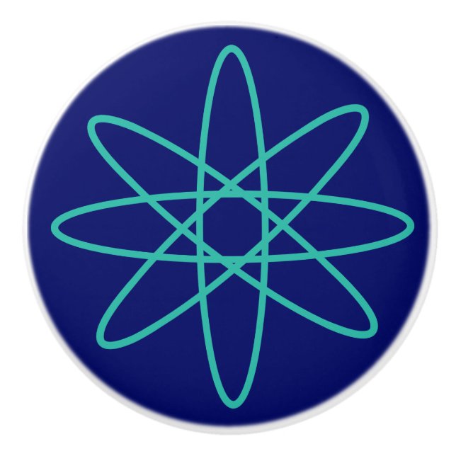 Pomo De Cerámica Cincuenta y tantos años - átomo verde (Anverso)