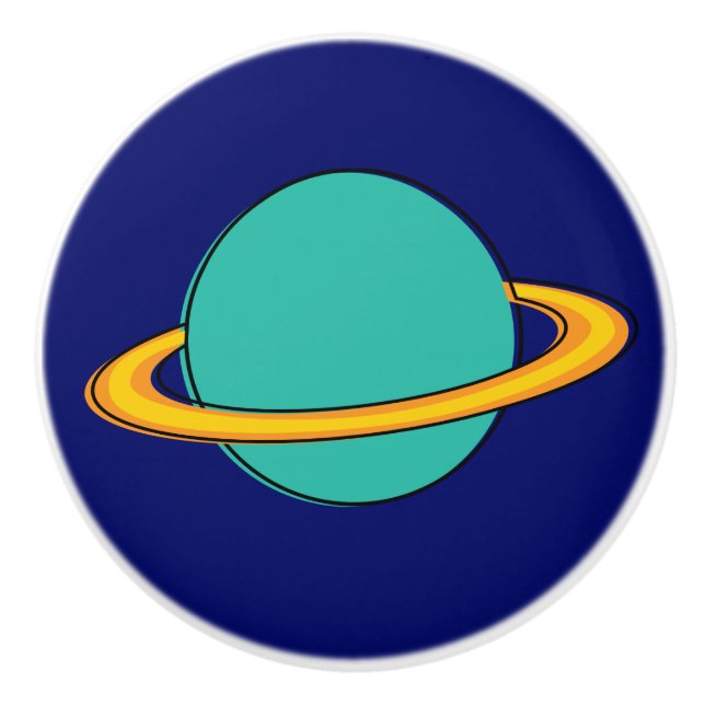 Pomo De Cerámica Cincuenta y tantos años - perilla verde del planet (Anverso)