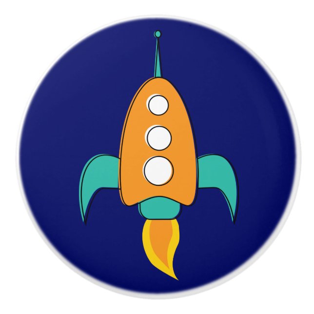 Pomo De Cerámica Cincuenta y tantos espigones de barcos espaciales (Anverso)