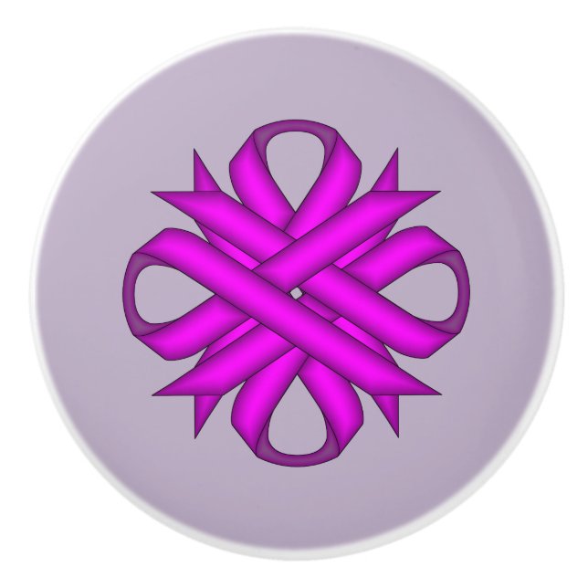 Pomo De Cerámica Cinta violeta de Kenneth Yoncich (Anverso)