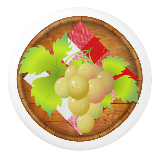 Pomo De Cerámica Cintas de drenaje de uvas de vino (Anverso)