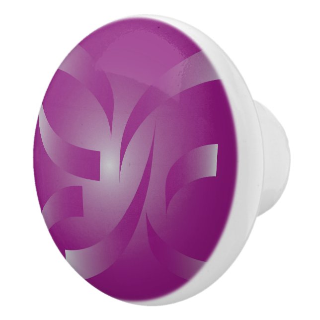 Pomo De Cerámica Cintas magenta (Derecha)