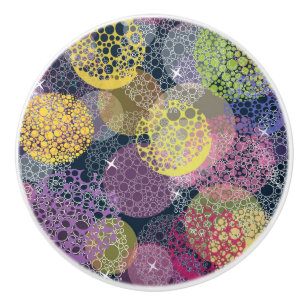 Pomo De Cerámica Círculo lindo abstracto del lunar