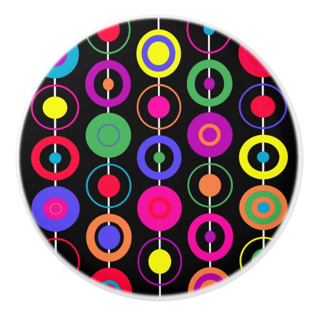Pomo De Cerámica Círculos de diseño (Anverso)