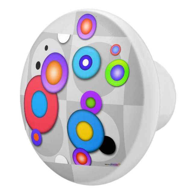 POMO DE CERÁMICA CÍRCULOS DEL ARTE POP (Derecha)