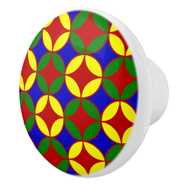 Pomo De Cerámica Círculos primarios-04-CERAMIC KNOB (Derecha)