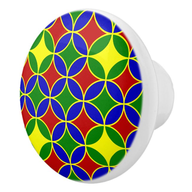 Pomo De Cerámica Círculos primarios-05-CERAMIC KNOB (Derecha)