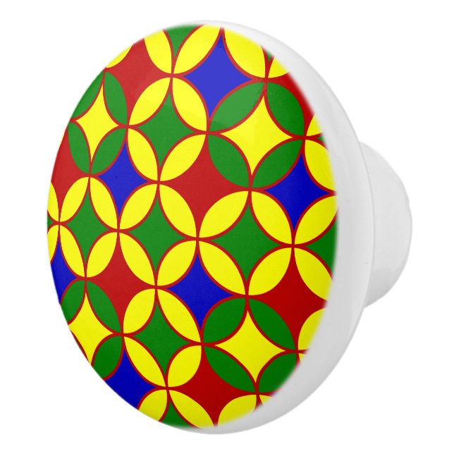 Pomo De Cerámica Círculos primarios-06-CERAMIC KNOB (Derecha)