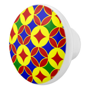 Pomo De Cerámica Círculos primarios-07-CERAMIC KNOB
