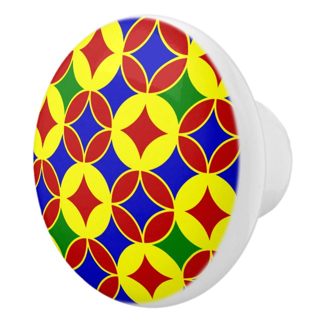 Pomo De Cerámica Círculos primarios-07-CERAMIC KNOB (Derecha)
