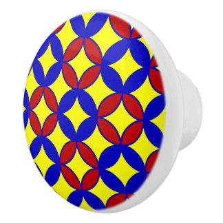 Pomo De Cerámica Círculos primarios-08-CERAMIC KNOB