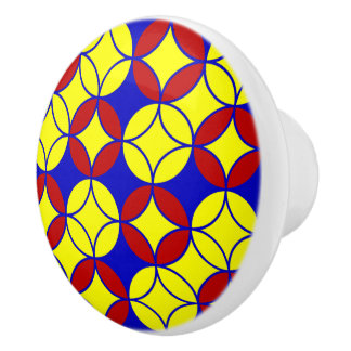 Pomo De Cerámica Círculos primarios-10-CERAMIC KNOB