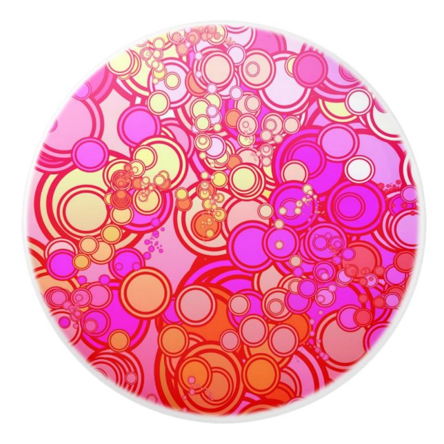 Pomo De Cerámica Círculos retros (Anverso)