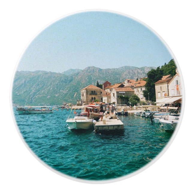 Pomo De Cerámica Ciudad costera de Perast, Montenegro (Anverso)