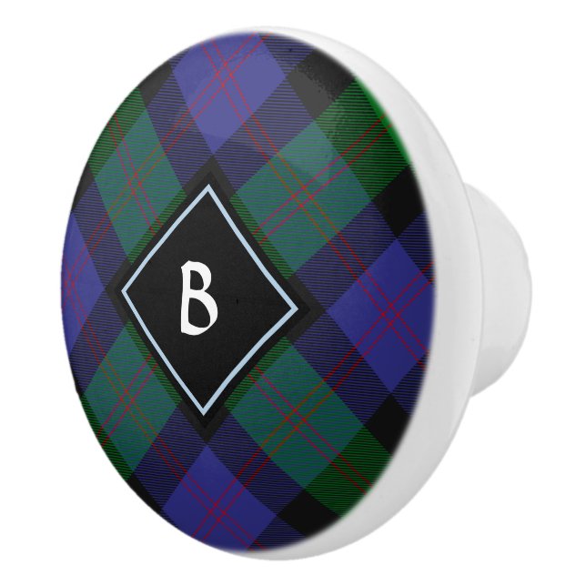 Pomo De Cerámica Clan Blair Tartan Ceramic Knob (Derecha)