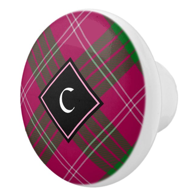 Pomo De Cerámica Clan Crawford Tartan Ceramic Knob (Derecha)