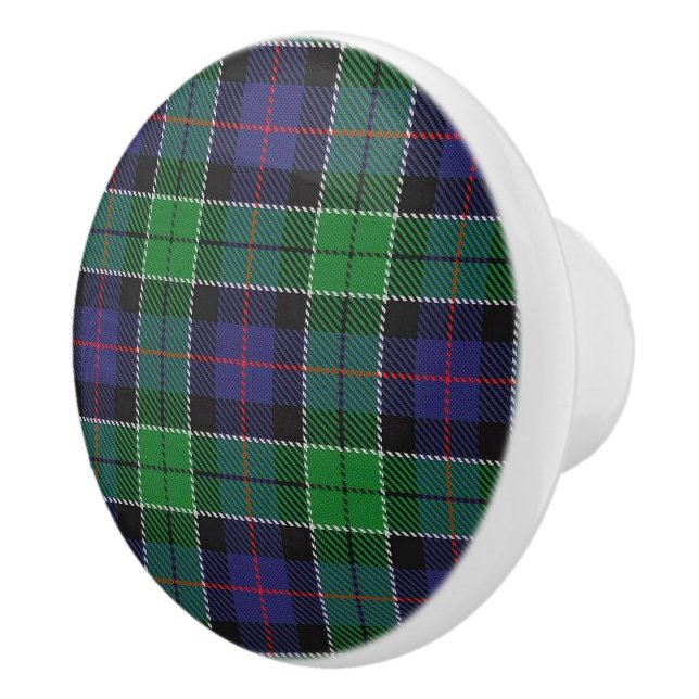 Pomo De Cerámica Clan de grandeza escocés Leslie Hunting Tartán (Derecha)