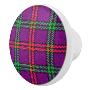 Pomo De Cerámica Clan de grandeza escocesa Montgomery Tartán Plaid