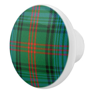 Pomo De Cerámica Clan de grandeza escocesa Ross Tartan Plaid