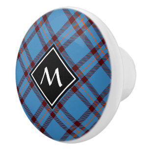 Pomo De Cerámica Clan Elliot Antiguo Tartán Knob cerámico