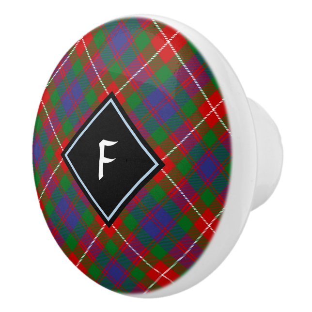 Pomo De Cerámica Clan Fraser de Lovat Tartan Ceramic Knob (Derecha)