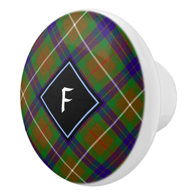 Pomo De Cerámica Clan Fraser Hunting Tartán Knob cerámico (Derecha)
