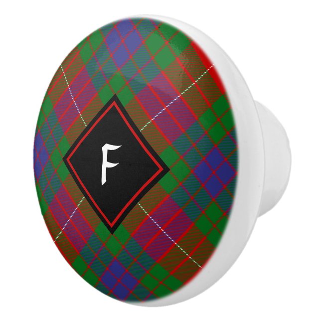 Pomo De Cerámica Clan Fraser Tartan Ceramic Knob (Derecha)