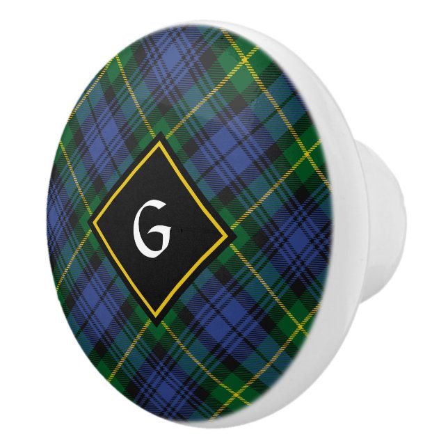 Pomo De Cerámica Clan Gordon Tartan Ceramic Knob (Derecha)