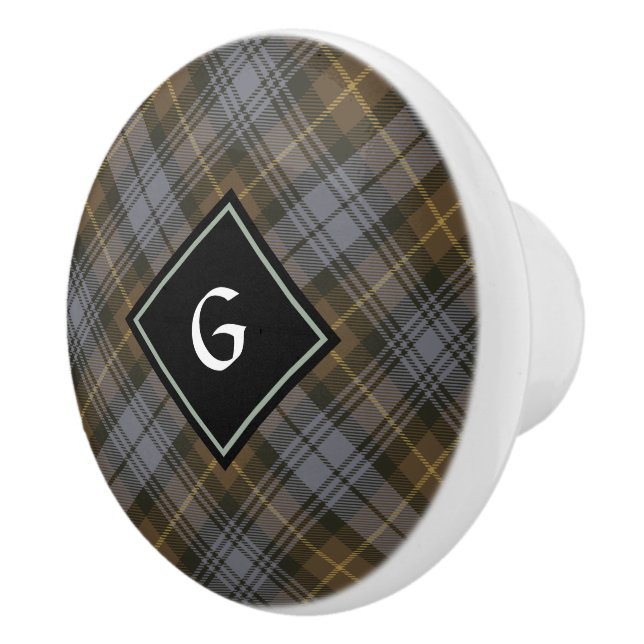 Pomo De Cerámica Clan Gordon Weathered Tartan Ceramic Knob (Derecha)