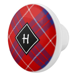 Pomo De Cerámica Clan Hamilton Red Tartan Ceramic Knob