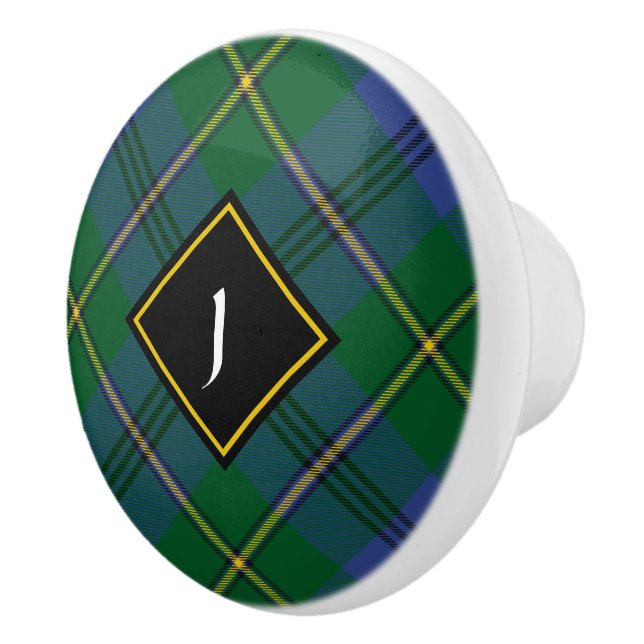 Pomo De Cerámica Clan Johnston Tartan Ceramic Knob (Derecha)