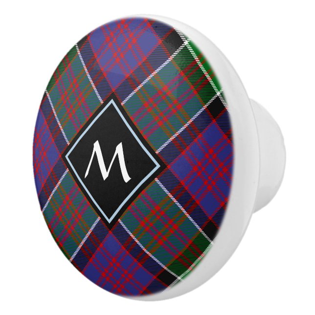Pomo De Cerámica Clan MacDonald de Clanranald Tartan Ceramic Knob (Derecha)