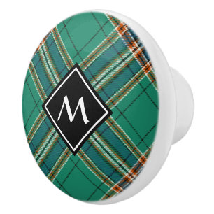 Pomo De Cerámica Clan MacFarlane Ancient Hunting Tartán