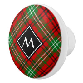 Pomo De Cerámica Clan Morrison Red Tartan Ceramic Knob