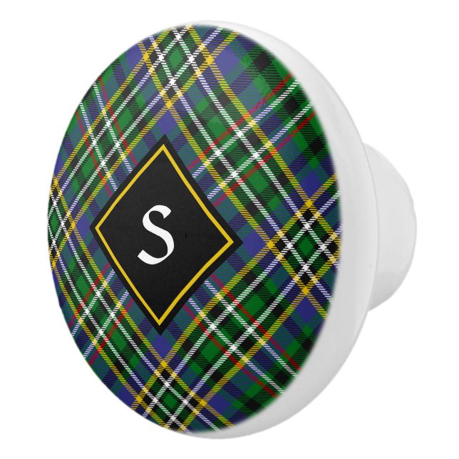 Pomo De Cerámica Clan Scott Green Tartan Ceramic Knob (Derecha)