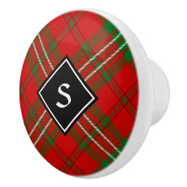 Pomo De Cerámica Clan Scott Red Tartan Ceramic Knob