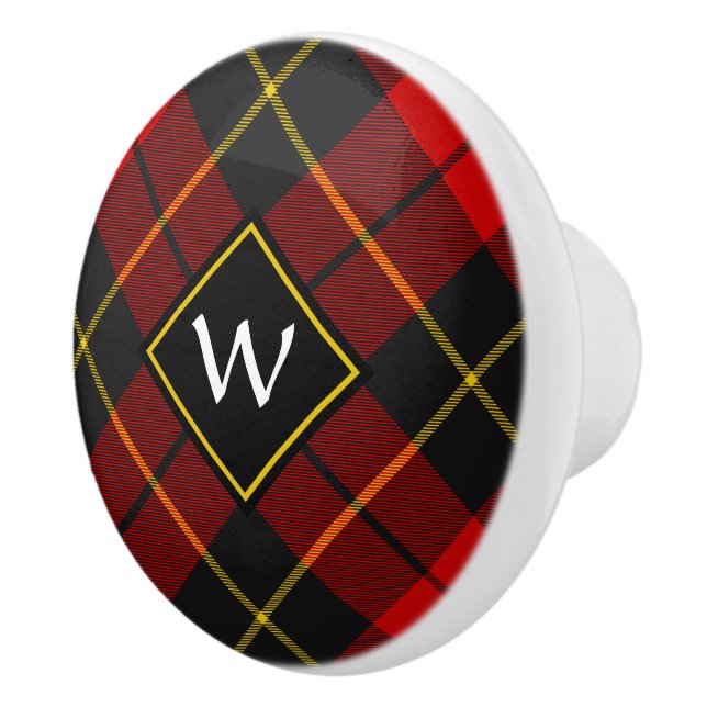 Pomo De Cerámica Clan Wallace Tartan Ceramic Knob (Derecha)
