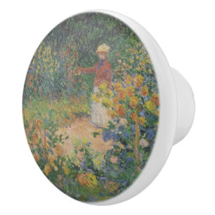 Pomo De Cerámica Claude Monet 1895 Vintage in the Garden
