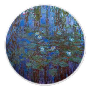 Pomo De Cerámica Claude Monet - Blue Water Lilies