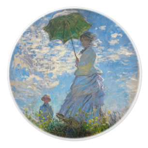 Pomo De Cerámica Claude Monet - El paseo, mujer con sombrilla