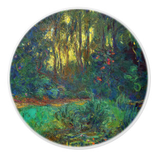 Pomo De Cerámica Claude Monet - Esquina de un estanque con naves ac