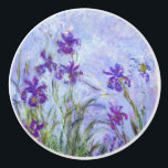 Pomo De Cerámica Claude Monet - Lilac Irises / Iris Mauves<br><div class="desc">Lilac Irises / Iris Mauves - Claude Monet,  1914-1917</div>