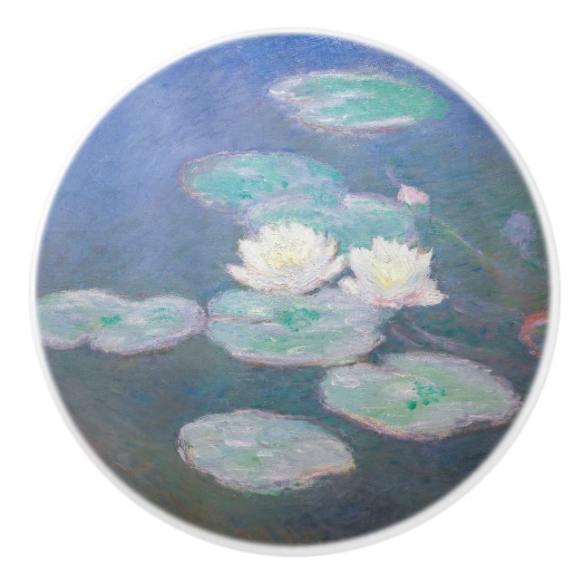Pomo De Cerámica Claude Monet - Lilies de agua, efecto nocturno (Anverso)