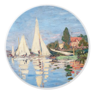 Pomo De Cerámica Claude Monet - Regattas en Argenteuil