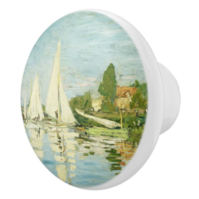 Pomo De Cerámica Claude Monet. Regattas en Argenteuil (Derecha)